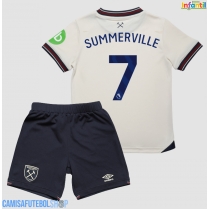 Camisa de time de futebol West Ham United Crysencio Summerville #7 Replicas 2º Equipamento Infantil 2025-26 Manga Curta (+ Calças curtas)
